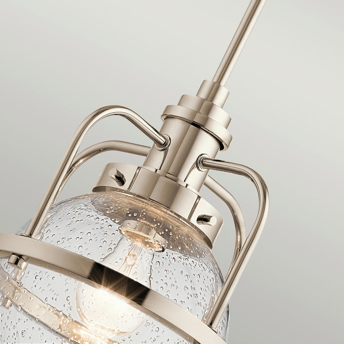 HÄNGELEUCHTE 24/37.6 cm    - Nickelfarben, Konventionell, Glas/Metall (24/37.6cm) - Elstead Lighting