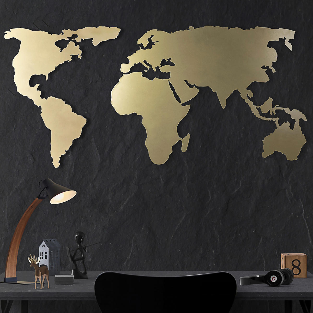 METALLBILD  - Goldfarben, Basics, Metall (60/120cm)