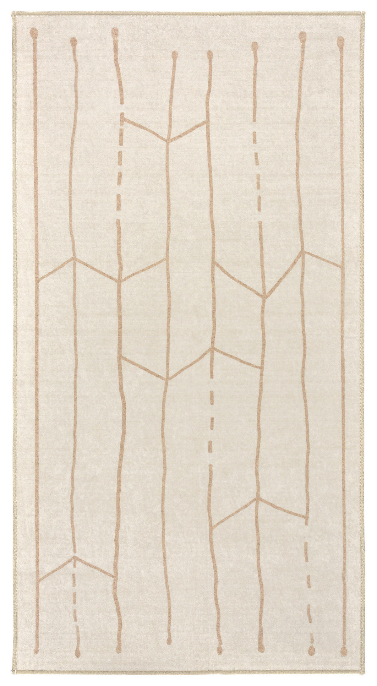 FLACHWEBETEPPICH 80/150 cm LIVING-TUAREG Creme, Honig  - Creme/Honig, Design, Kunststoff/Textil (80/150cm) - Lindorug