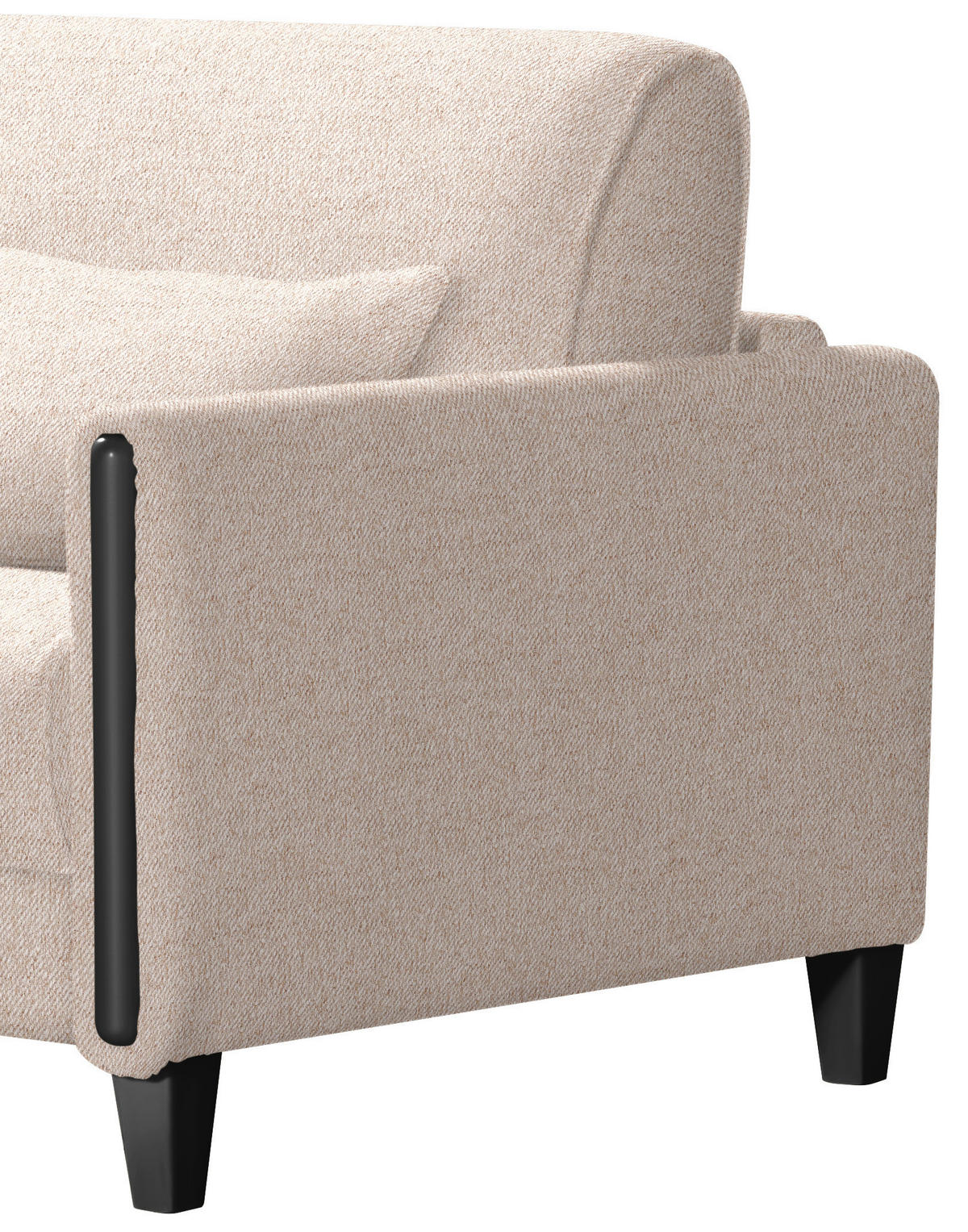 SCHLAFSOFA in Holz, Textil Schwarz, Beige  - Beige/Schwarz, Design, Holz/Textil (174/88/104cm) - Niels Andersson