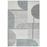 WEBTEPPICH 80/150 cm Valentino Türkis, Hellgrau  - Türkis/Hellgrau, KONVENTIONELL, Kunststoff/Textil (80/150cm)