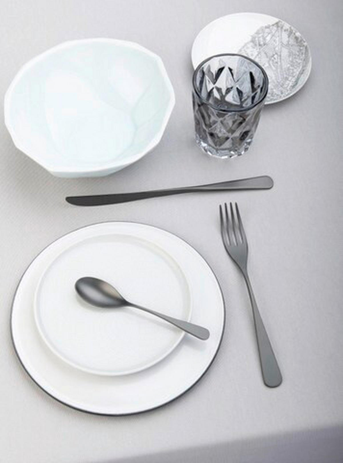 BESTECKSET AUDREY  16-teilig  - Schwarz, Basics, Metall (25,5/7/5,3cm) - Pintinox