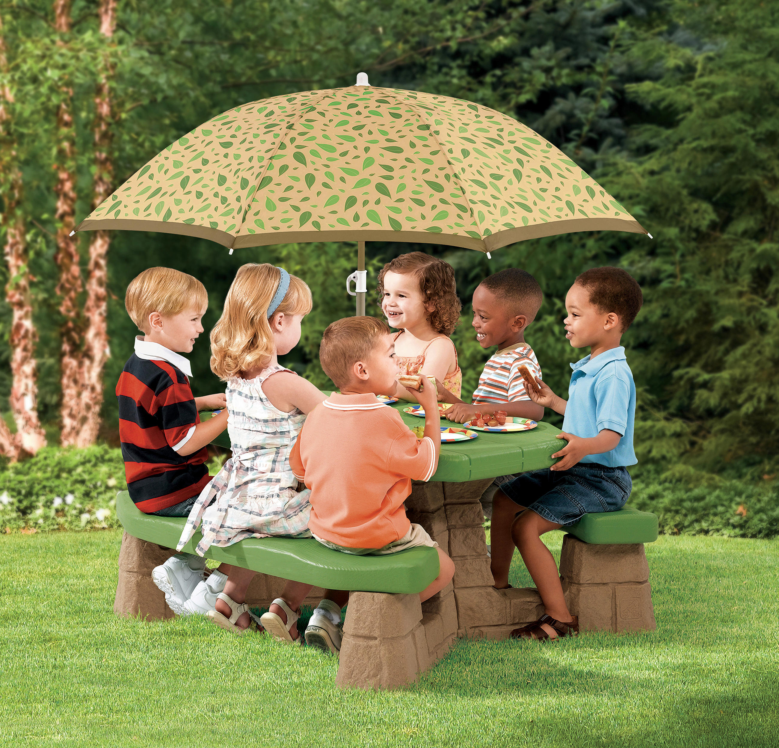 GARTENGARNITUR  - Braun/Grün, KONVENTIONELL, Kunststoff (109,22/152/104cm) - Ambia Garden