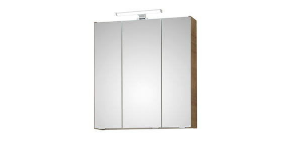 SPIEGELSCHRANK 65/70/16 cm  - Chromfarben/Eichefarben, KONVENTIONELL, Glas/Holzwerkstoff (65/70/16cm) - Xora