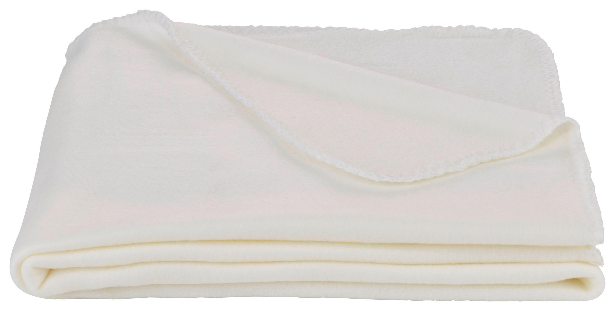 FLEECOVÁ DEKA, polyester, 125/150 cm - biela, Basics, textil (125/150cm) - Boxxx