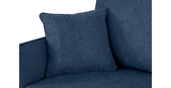 ECKSOFA in Flachgewebe Dunkelblau  - Eichefarben/Dunkelblau, KONVENTIONELL, Holz/Textil (265/159cm) - Carryhome