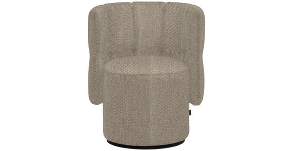 COCKTAILSESSEL - Greige/Schwarz, Design, Holz/Textil (73/82/62cm) - Belluti