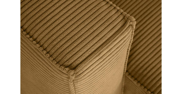 ECKSOFA Currygelb Feincord - Currygelb/Schwarz, KONVENTIONELL, Kunststoff/Textil (242/151cm) - Carryhome