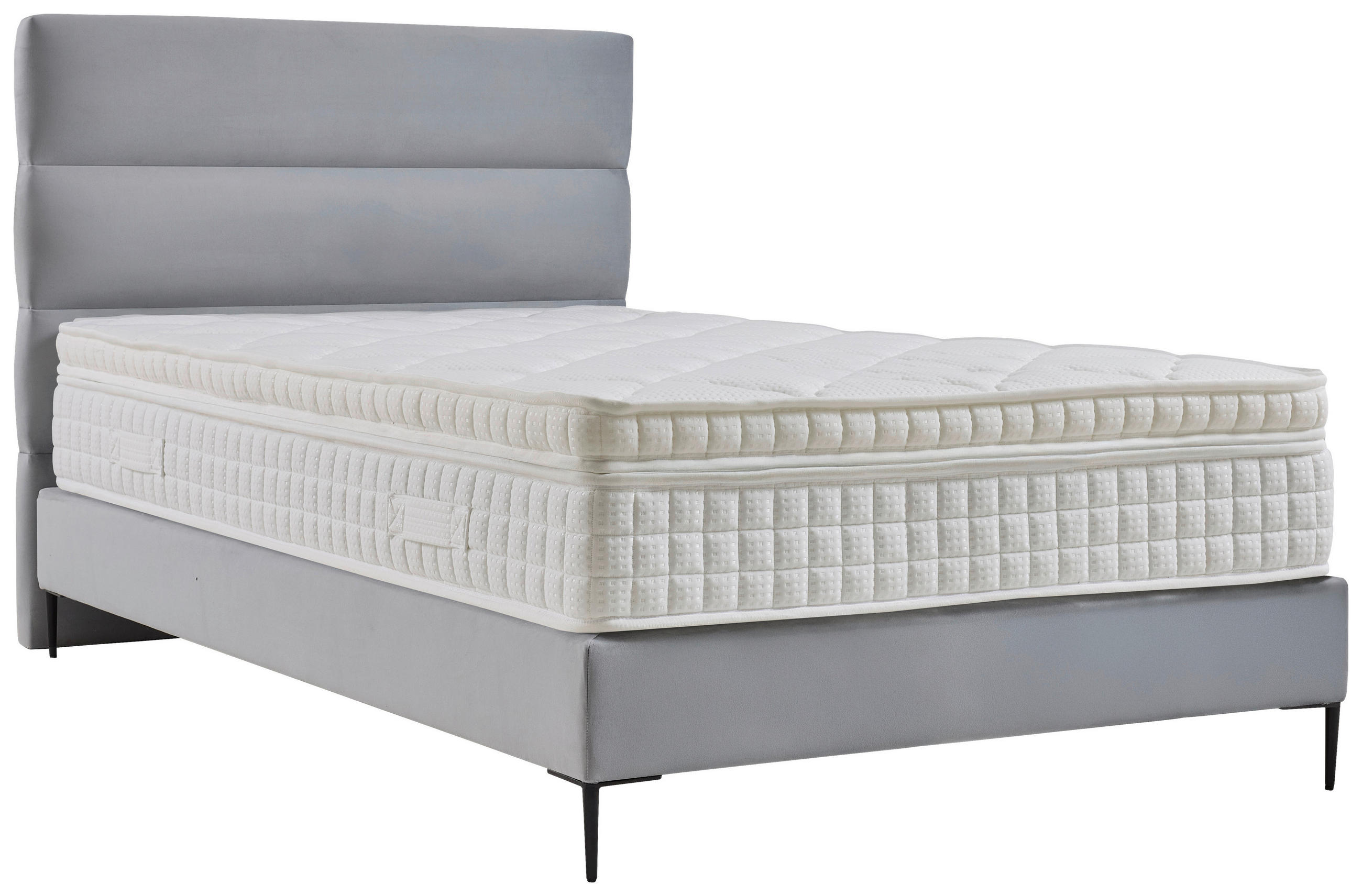MID.YOU POSTEL BOXSPRING, 140/200 cm, textil, kompozitní dřevo, světle šedá