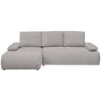 ECKSOFA  in Webstoff Hellgrau  - Hellgrau/Schwarz, KONVENTIONELL, Kunststoff/Textil (162/282cm) - Carryhome