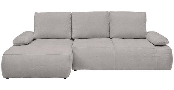 ECKSOFA  in Webstoff Hellgrau  - Hellgrau/Schwarz, KONVENTIONELL, Kunststoff/Textil (162/282cm) - Carryhome