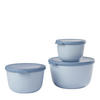 VORRATSDOSENSET 3-teilig  - Klar/Hellblau, KONVENTIONELL, Kunststoff (19/12/19,2cm) - Mepal