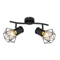 BODOVÉ SVÍTIDLO, 40 W/E27, 34/13/19 cm - černá, Lifestyle, kov (34/13/19cm) - Marama