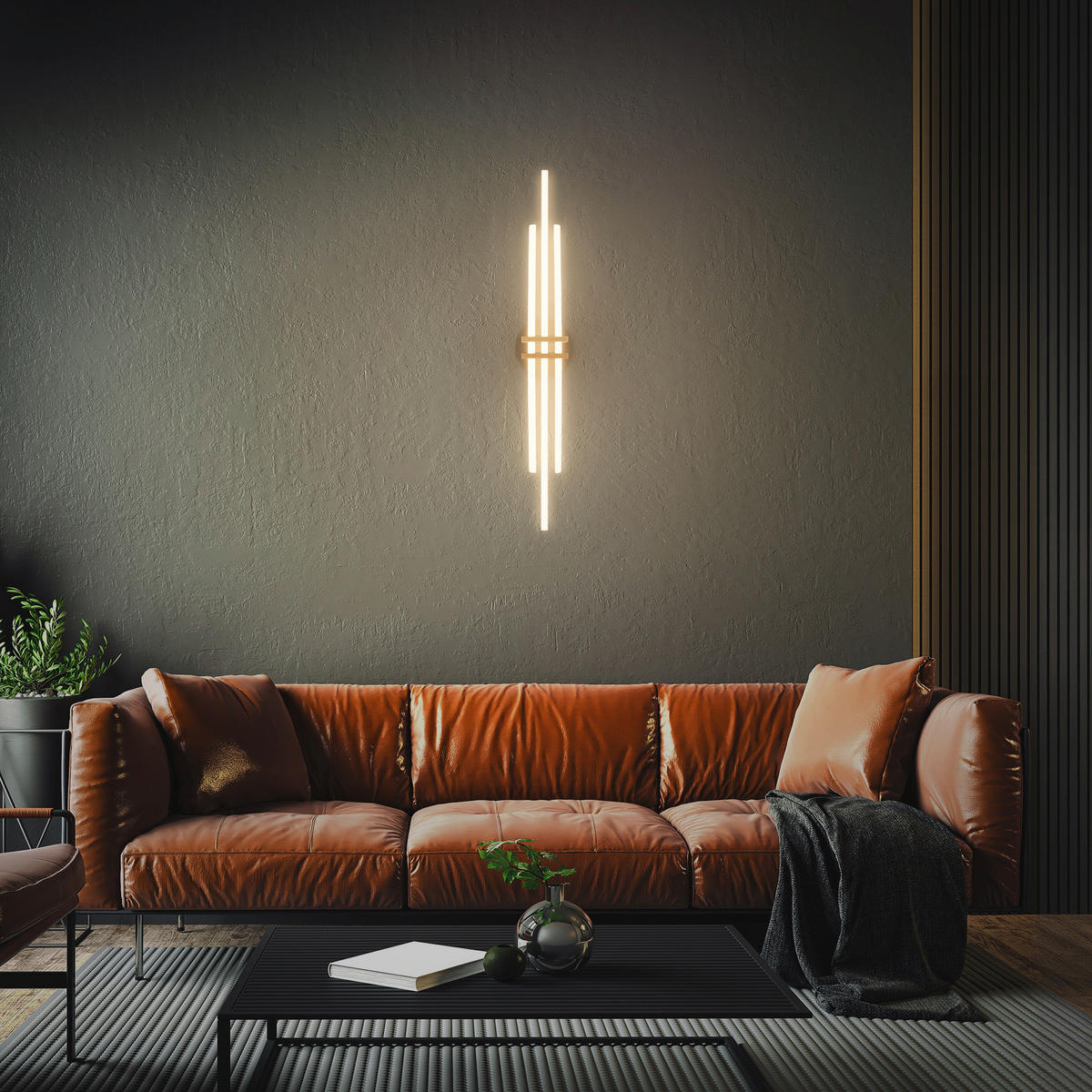 LED-DECKENLEUCHTE Vinka 98/16/6,6 cm  - Schwarz, Design, Kunststoff/Metall (98/16/6,6cm)