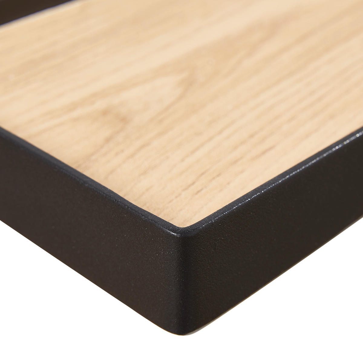 FALIPOLC 40/3/15 cm fekete, tölgyfa  - fekete/tölgyfa, Basics, faalapú anyag/fém (40/3/15cm) - Xora