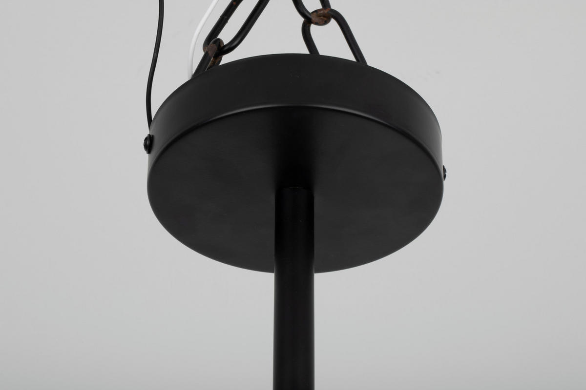 DECKENLEUCHTE Sirius 67/44 cm  - Schwarz/Weiß, Design, Glas (67/44cm) - Dieter Knoll