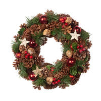 KRANZ  - Multicolor, Natur, Naturmaterialien/Holz (34cm) - X-Mas