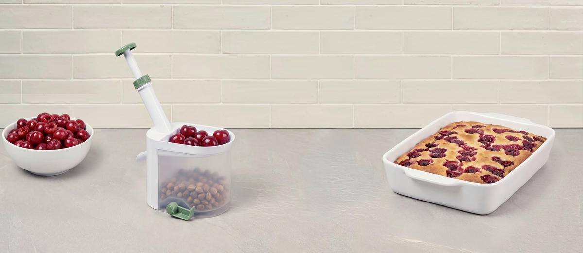 OBSTENTKERNER - Smaragdgrün/Weiss, Basics, Kunststoff/Metall (16/10/28cm) - Homeware Profession.