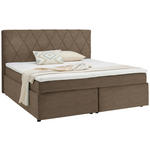 BOXSPRINGBETT 180/200 cm  in Hellbraun  - Hellbraun/Schwarz, Design, Kunststoff/Textil (180/200cm) - Xora