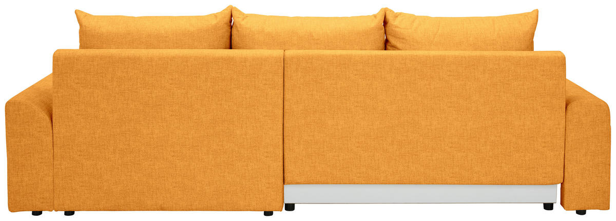 ECKSOFA Senfgelb Mikrofaser  - Senfgelb/Schwarz, KONVENTIONELL, Kunststoff/Textil (295/169cm) - Carryhome