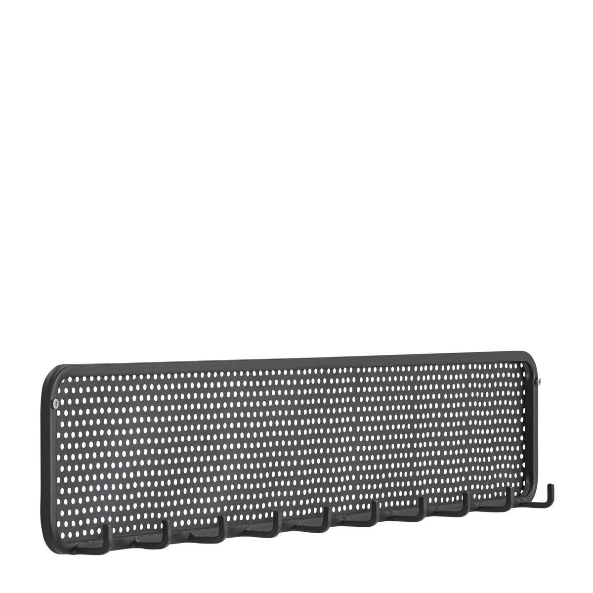 HAKENLEISTE  in Schwarz  - Schwarz, Design, Metall (80/15/4,5cm) - Landscape