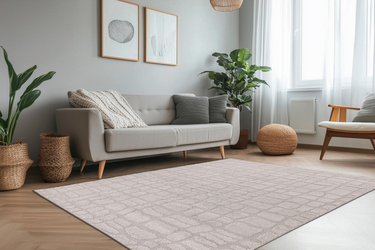 TKANI TEPIH 200/290 cm   srebrne boje   - srebrne boje, Basics, tekstil/plastika (200/290cm)