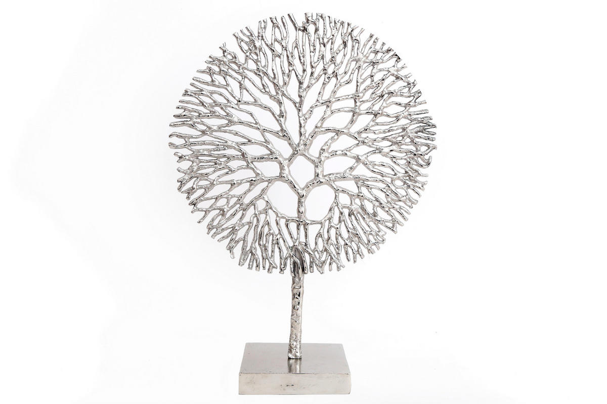 DEKORAČNÍ STROMEK - barvy stříbra, Basics, kov (36/10/51cm)