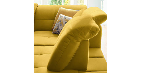ECKSOFA  in Chenille Currygelb  310/240 cm  - Currygelb/Schwarz, Design, Textil/Metall (310/240cm) - Xora