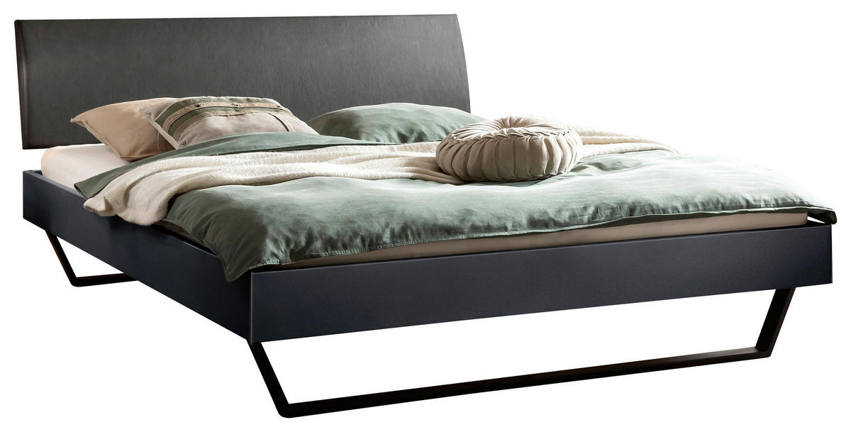 BETT 140/200 cm  in Anthrazit  - Anthrazit, Design, Holzwerkstoff/Textil (140/200cm) - Hasena