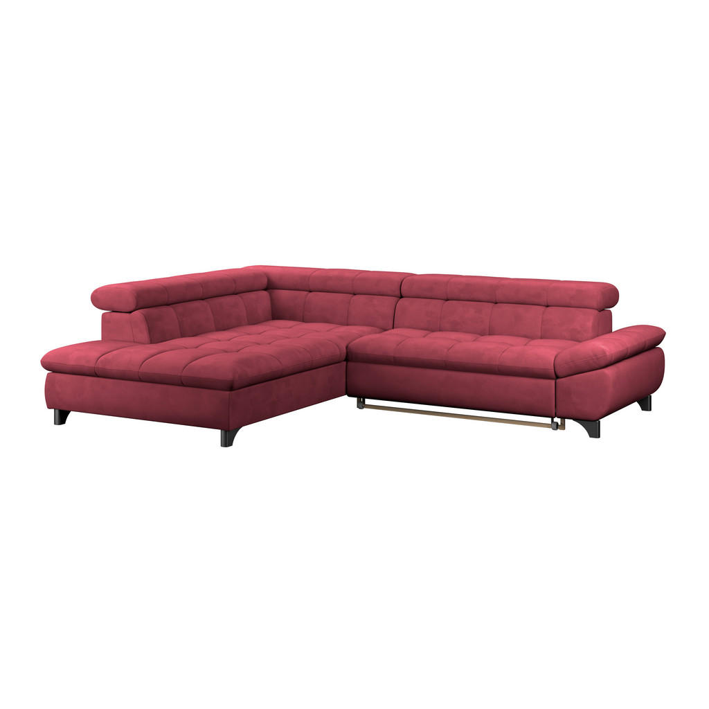 Ecksofa Gemini Chenille Rot, B: 234cm