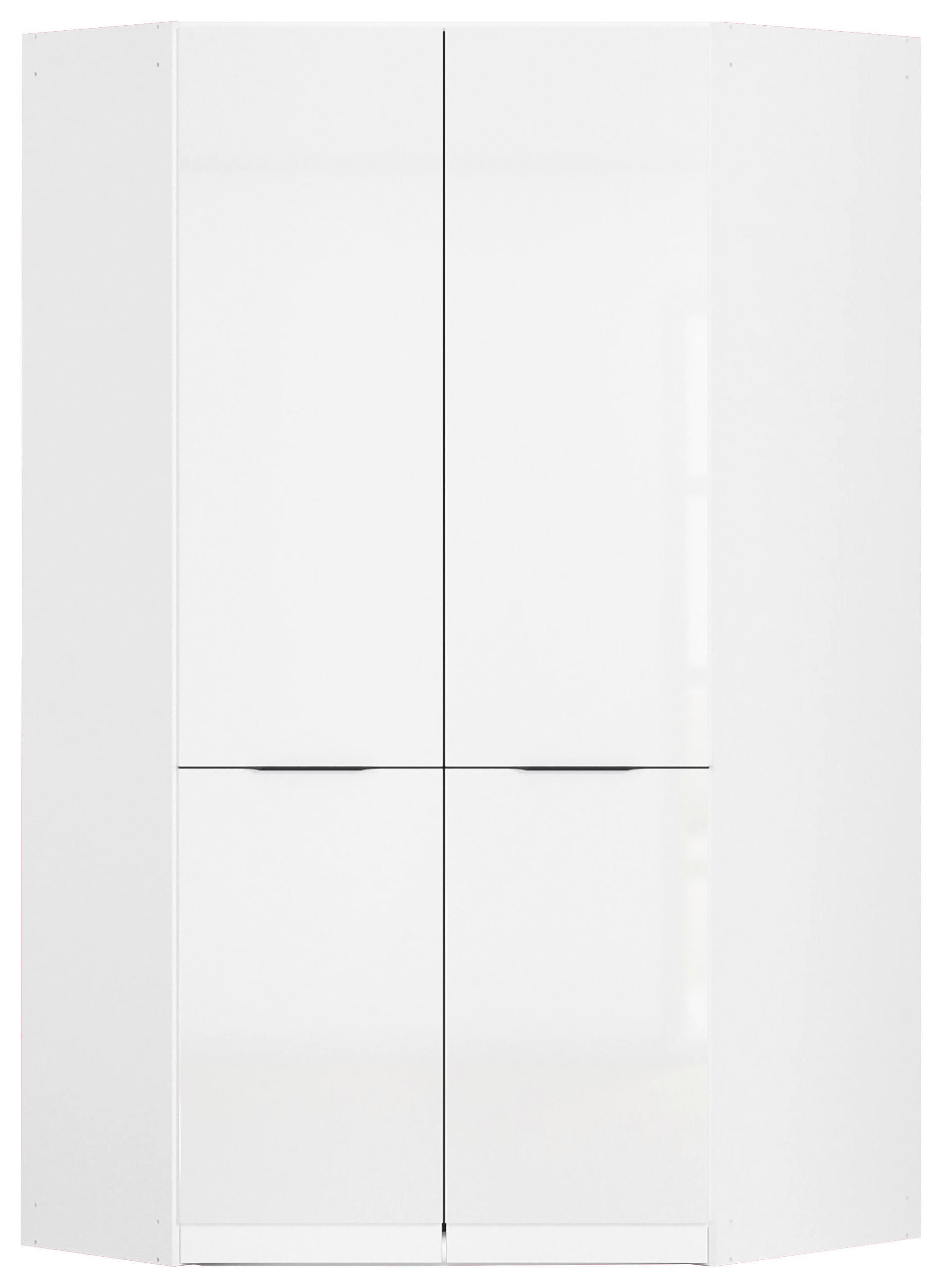 ECKSCHRANK 117/210/104 cm  - Weiß Hochglanz/Weiß, KONVENTIONELL, Holzwerkstoff/Kunststoff (117/210/104cm) - James Wood