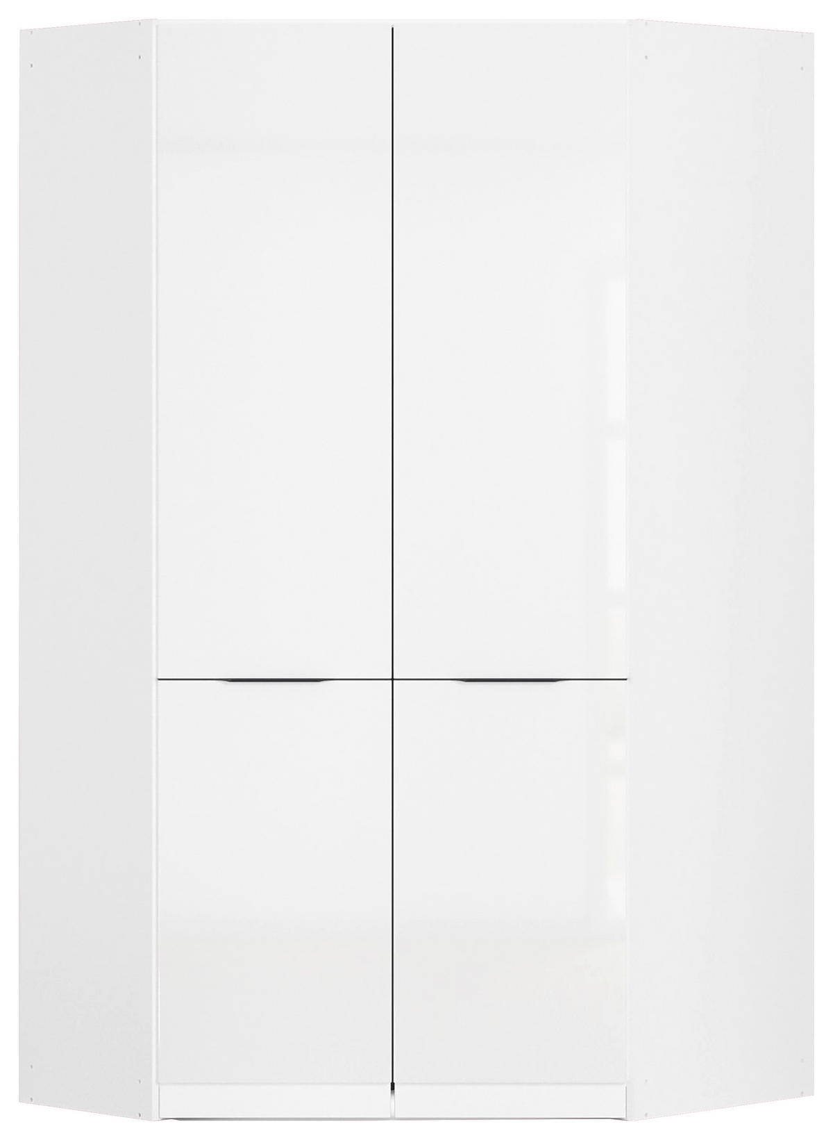 ECKSCHRANK 117/210/104 cm  - Weiß Hochglanz/Weiß, KONVENTIONELL, Holzwerkstoff/Kunststoff (117/210/104cm) - James Wood