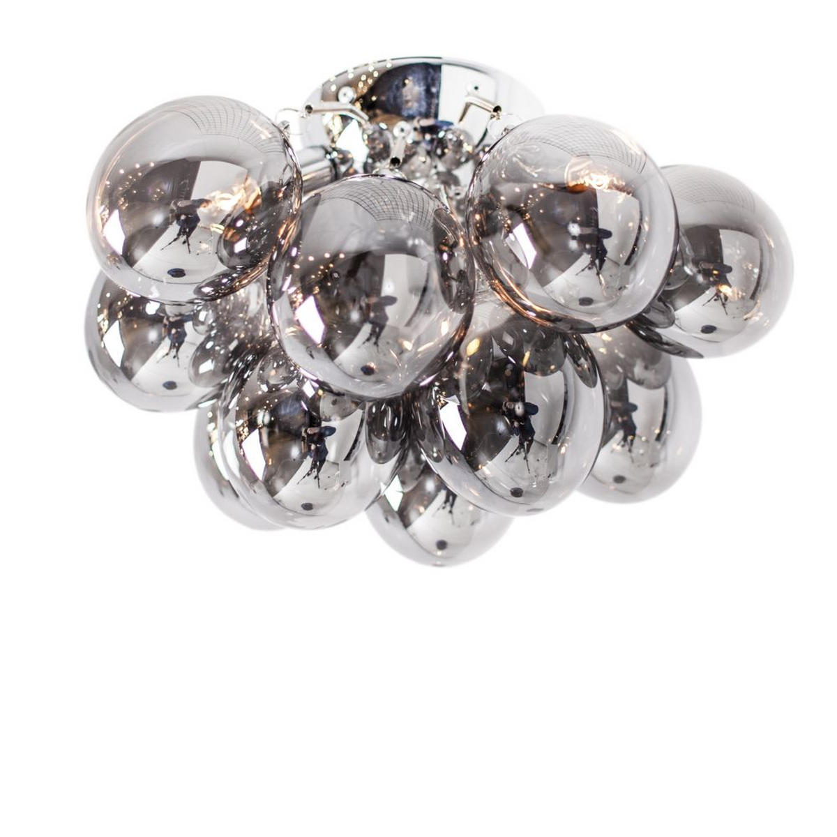 DECKENLEUCHTE Gross 30/20 cm   - Chromfarben/Grau, Design, Glas/Metall (30/20cm) - By Rydéns