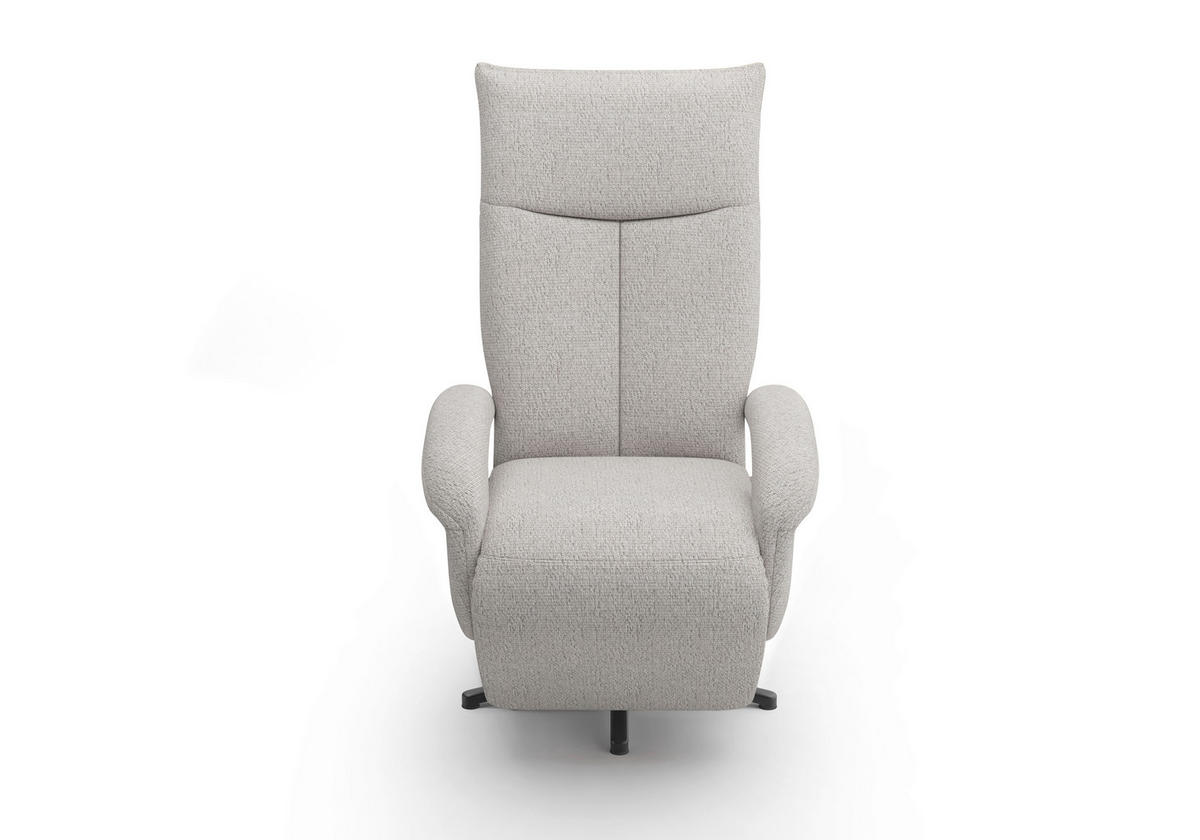 RELAXSESSEL in Textil Silberfarben  - Silberfarben/Schwarz, Modern, Textil/Metall (74/112/82cm) - Sit & More