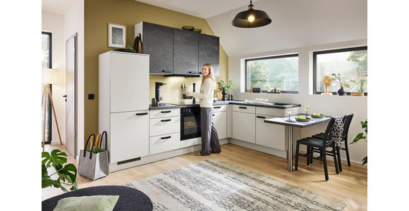 ECKKÜCHE XO 21 305/245 cm  in Hellgrau, Dunkelgrau  - Dunkelgrau/Hellgrau, Design, Holzwerkstoff/Metall (305/245cm) - Xora