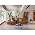 ECKSOFA in Echtleder Currygelb  165/313 cm  - Currygelb/Cognac, Design, Leder/Metall (165/313cm) - Emilio Belluti