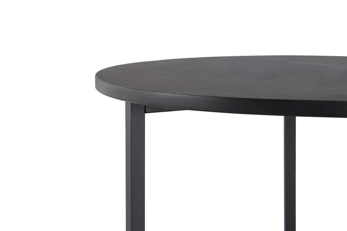 COUCHTISCHSET oval Hellgrau, Dunkelgrau  - Dunkelgrau/Hellgrau, Design, Holzwerkstoff/Metall (83/40/36,5/59cm) - MID.YOU