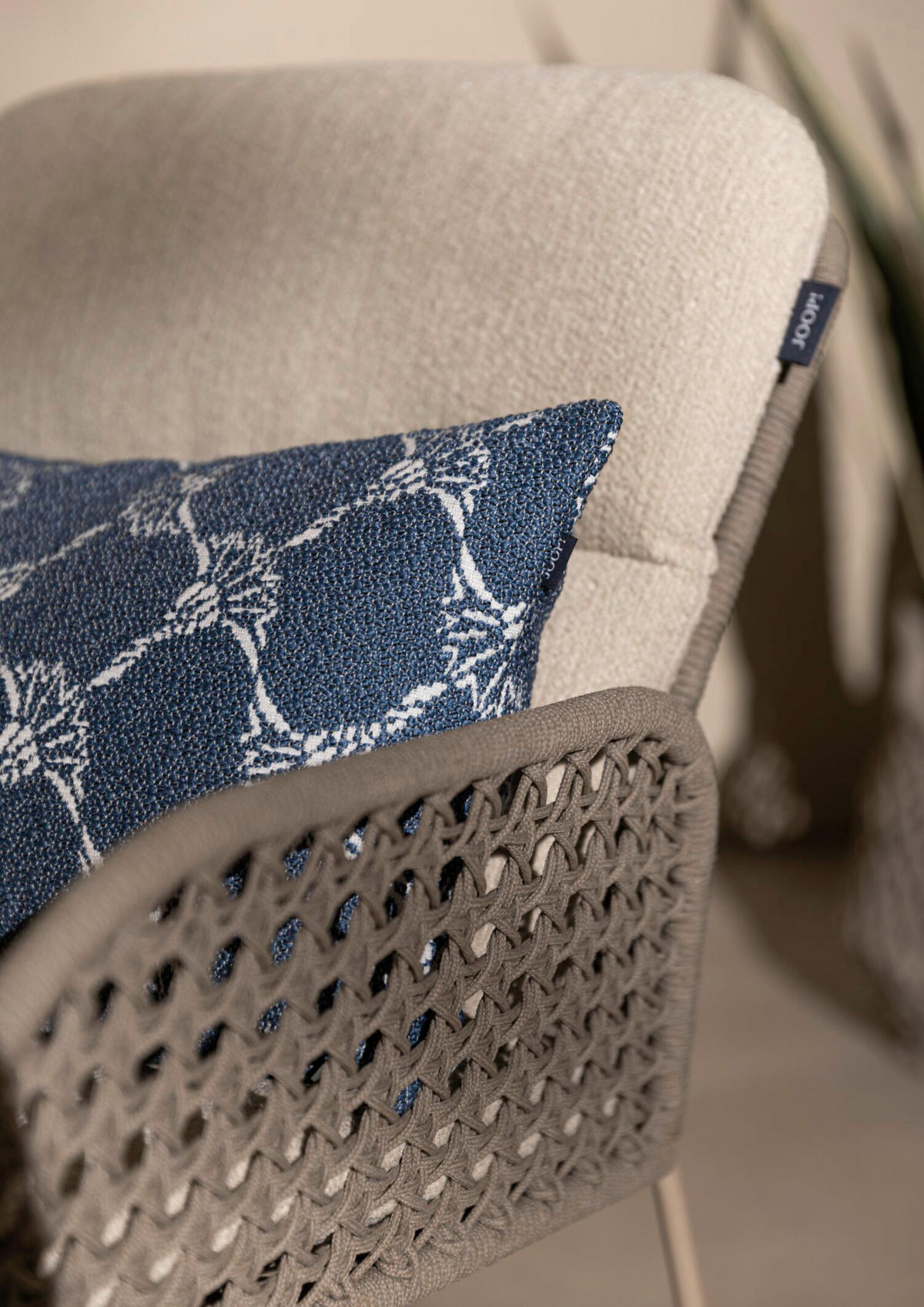 OUTDOOR-KISSEN  - Blau, Design, Textil (30/50cm) - Joop!
