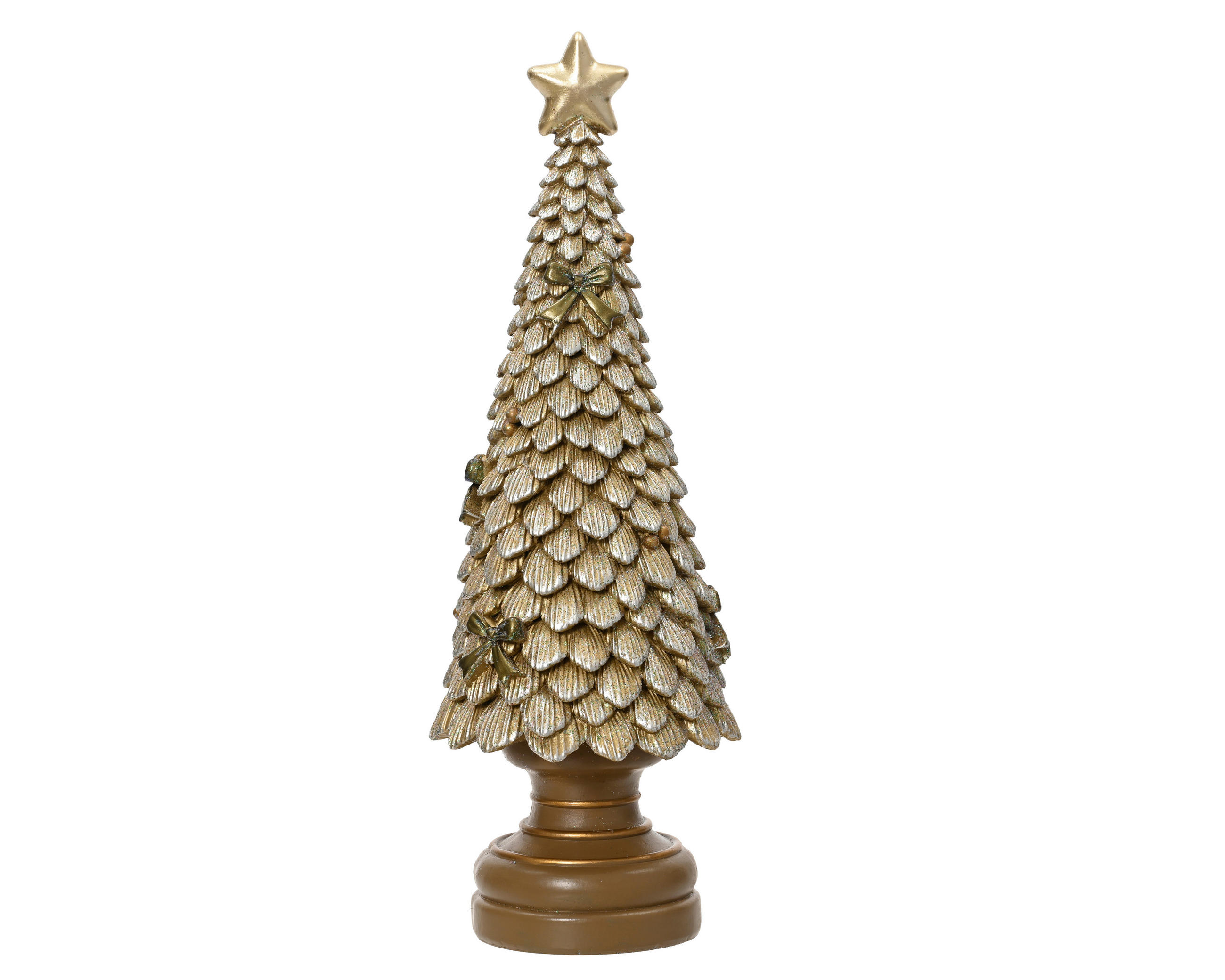 KARÁCSONYI FIGURA - aranyszínű, műanyag (12/12/36cm)