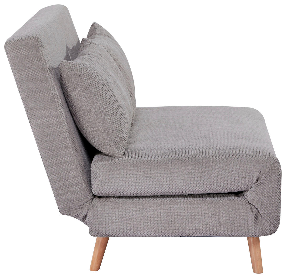 SCHLAFSOFA Cord Grau  - Naturfarben/Grau, MODERN, Holz/Textil (162/82/91cm) - MID.YOU