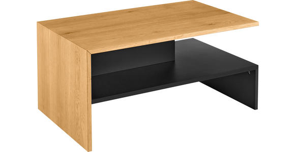 COUCHTISCH in Holz, Holzwerkstoff 90/55/42,5 cm  - Eichefarben/Schwarz, Design, Holz/Holzwerkstoff (90/55/42,5cm) - Carryhome
