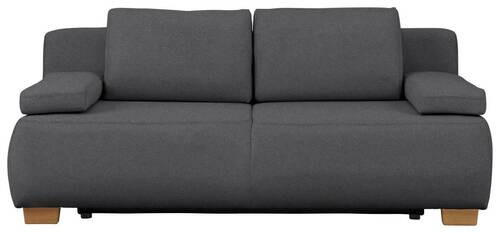 BOXSPRINGSOFA in Flachgewebe Grau  - Naturfarben/Grau, Modern, Holz/Textil (205/93/108cm) - Venda