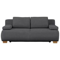 BOXSPRINGSOFA in Flachgewebe Grau  - Naturfarben/Grau, Modern, Holz/Textil (205/93/108cm) - Venda