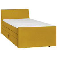 BOXSPRING-ÁGY 100/200 cm  sárga  - sárga/fekete, Modern, textil/fa (100/200cm) - MID.YOU
