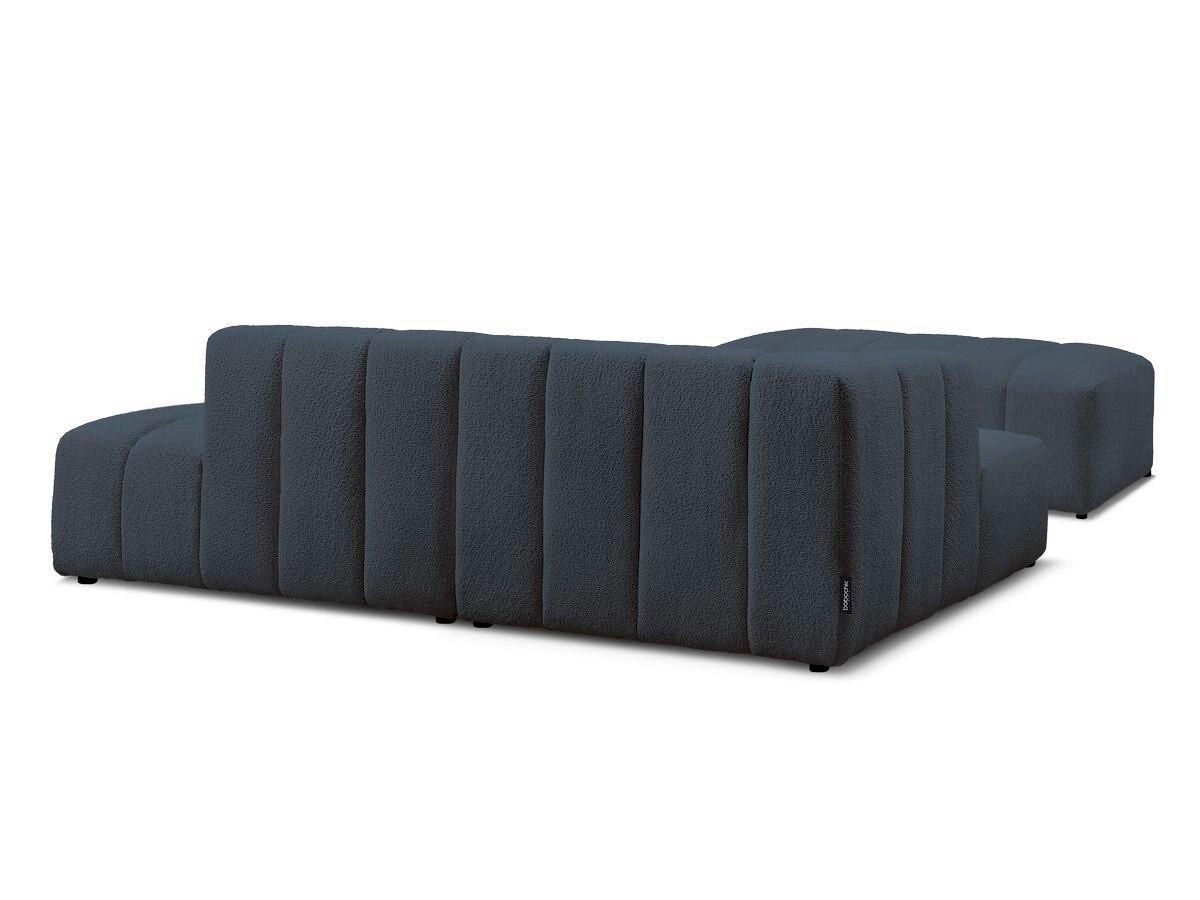 ECKSOFA  ANNECY Dunkelblau Bouclé  - Schwarz/Dunkelblau, MODERN, Kunststoff/Textil (170/262cm)