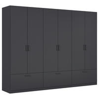 KLEIDERSCHRANK in Grau  - Grau, Basics, Holzwerkstoff/Metall (271/210/54cm) - Boxxx