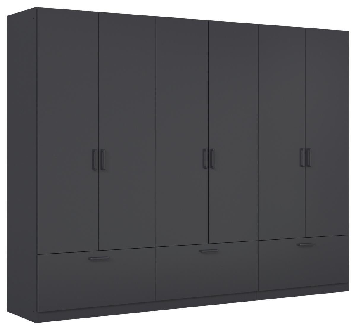 KLEIDERSCHRANK in Grau  - Grau, Basics, Holzwerkstoff/Metall (271/210/54cm) - Boxxx