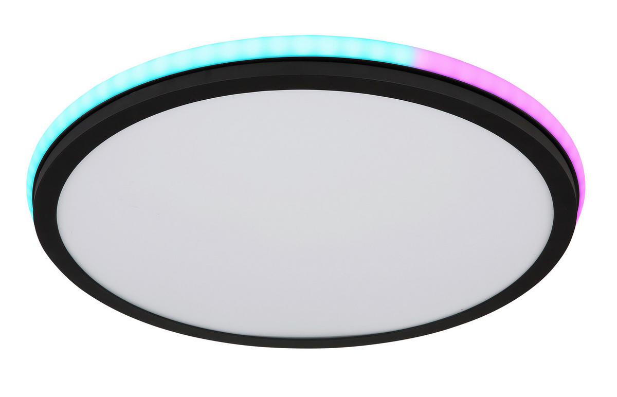 PLAFONIERĂ CU LED - opal/negru, Design, plastic/metal (45/7cm) - Globo