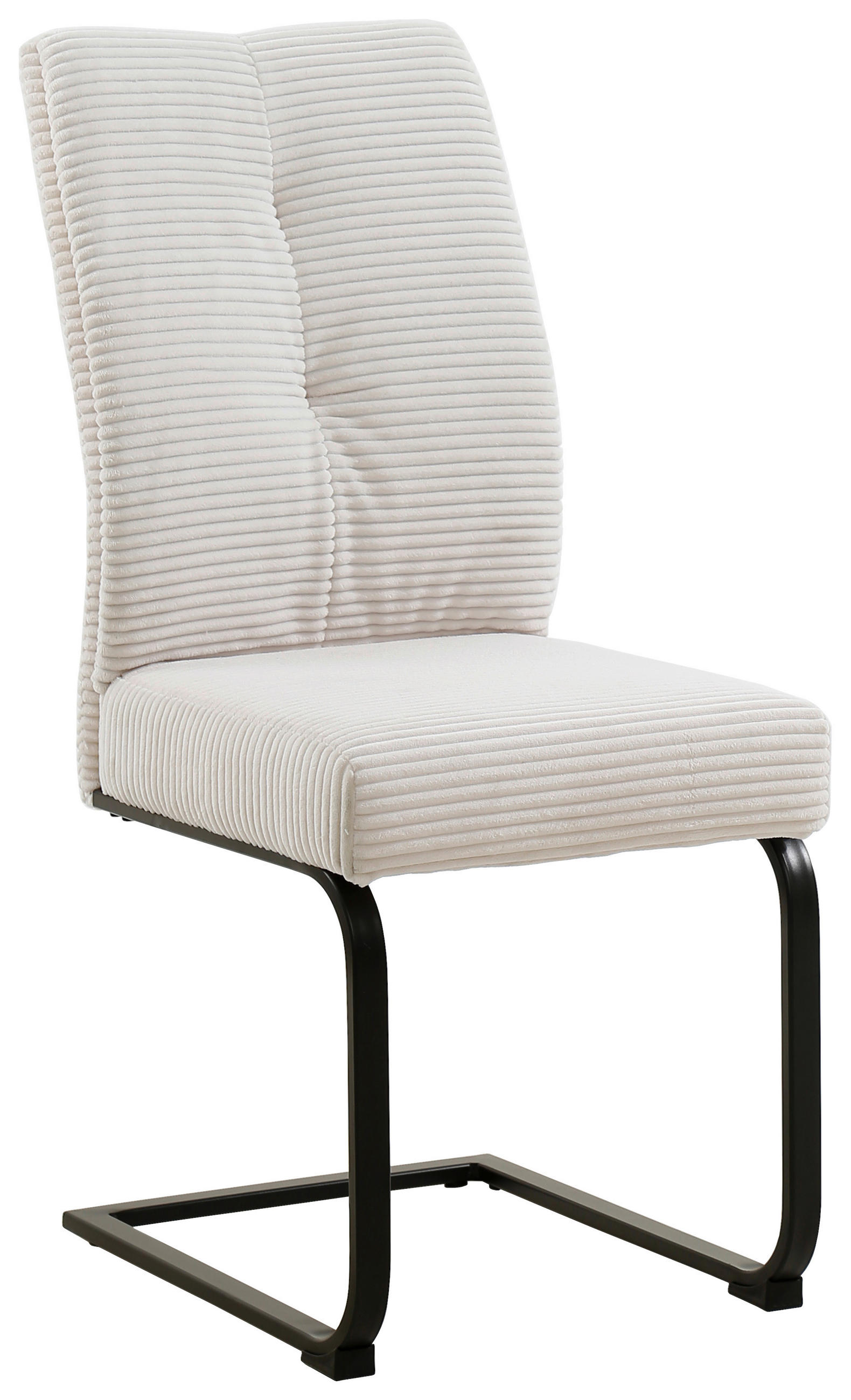 SCHWINGSTUHL  in Eisen Cord  - Creme/Schwarz, Design, Textil/Metall (44/99/62cm) - Carryhome