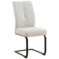 SCHWINGSTUHL  in Eisen Cord  - Creme/Schwarz, Design, Textil/Metall (44/99/62cm) - Carryhome